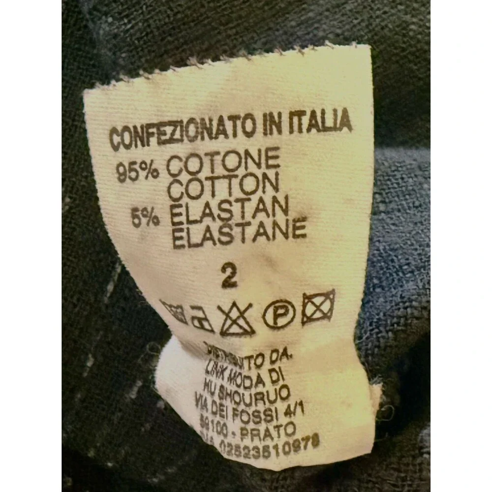 Made in Italy - Black Linen Midi Skirt - US size S/M